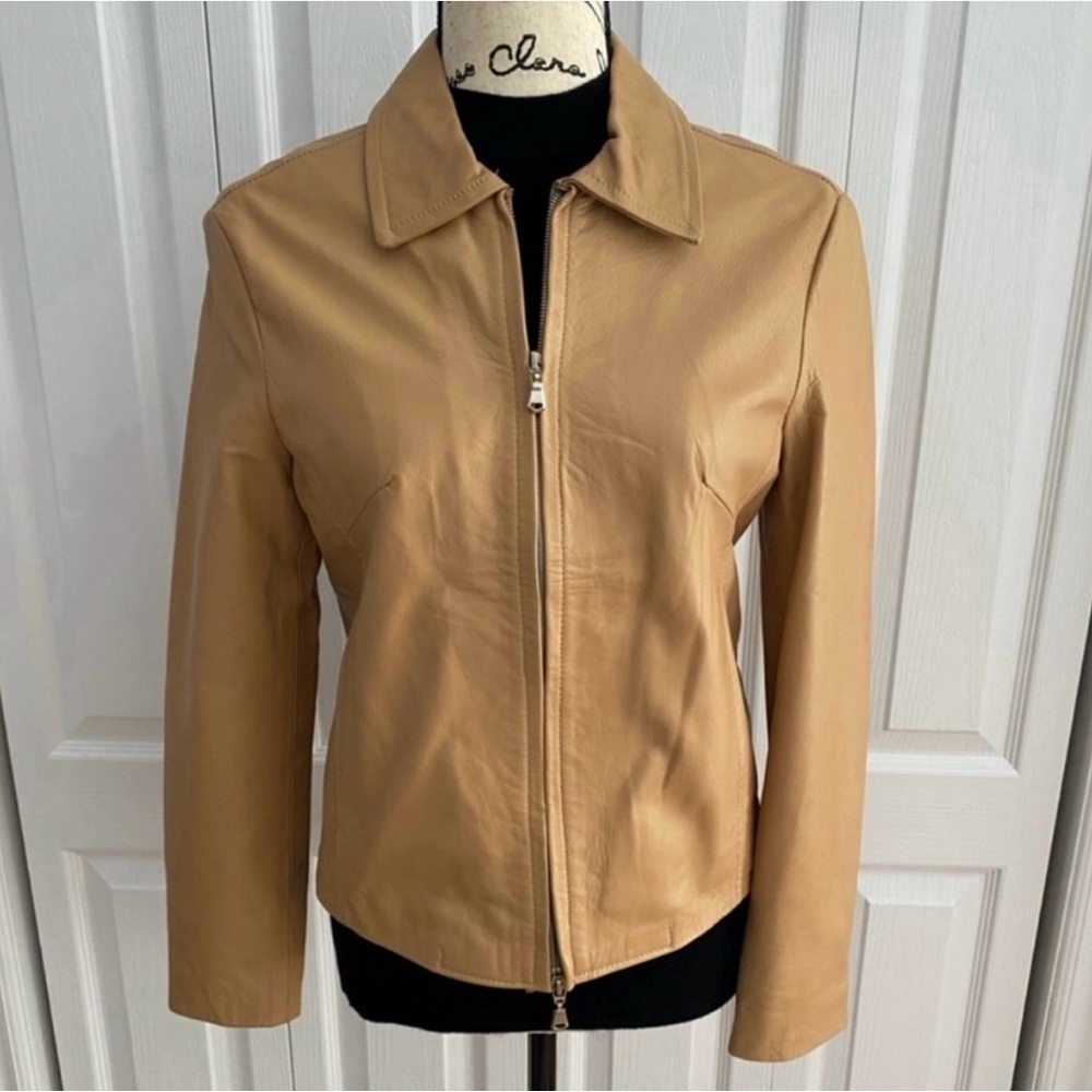 Camel/ Tan Vintage Leather Jacket